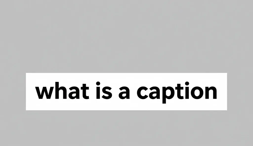 what is a caption