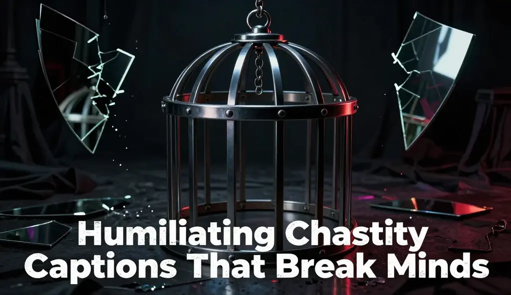chastity cage caption