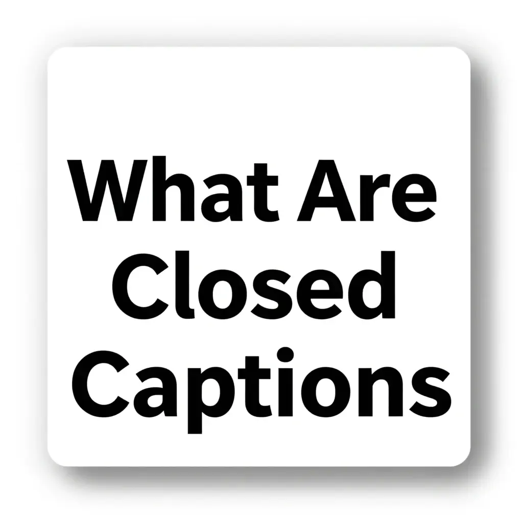 Whats Closed Captions