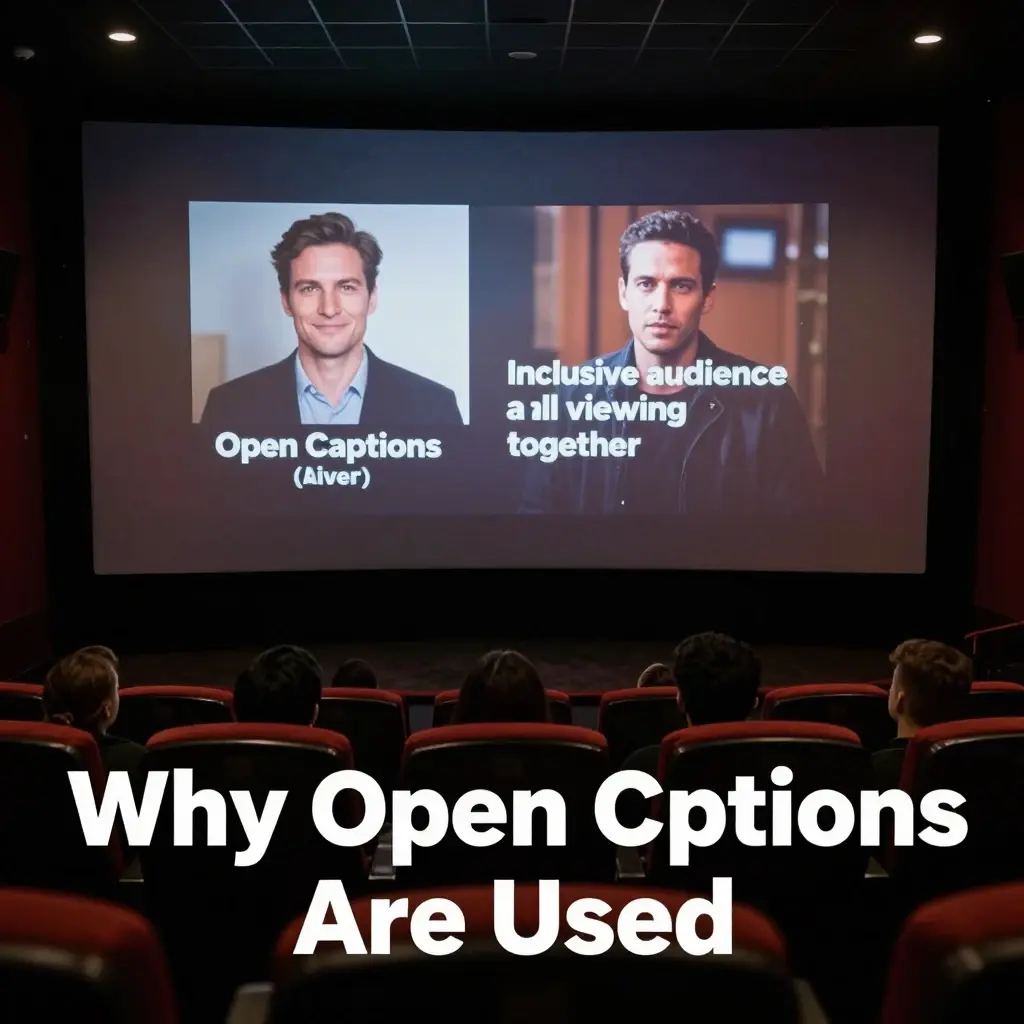 what does open caption mean at the movies