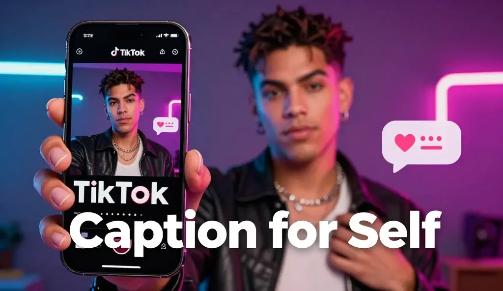 tiktok caption for self