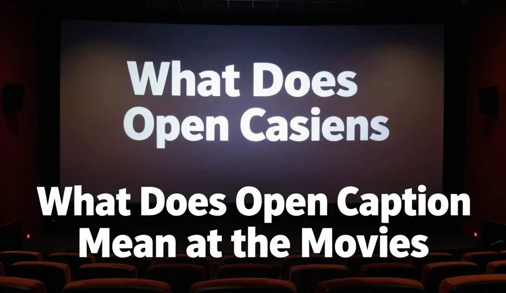 what does open caption mean at the movies